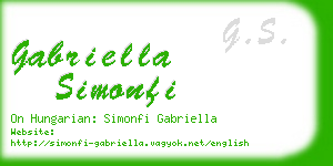 gabriella simonfi business card